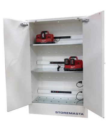 Storemasta - 18 Outlet Lithium Ion Battery Charging Cabinet