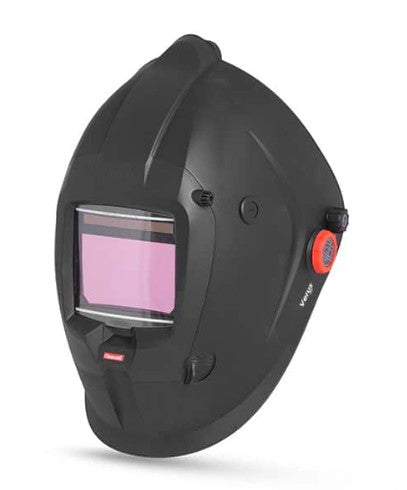 Side view of CleanAIR Verus Air welding helmet and respiratory protection system