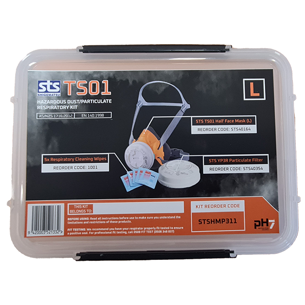 TS01 - 1/2 Mask Hazardous Dust & Particulate Respirator Kit | SpillBase NZ