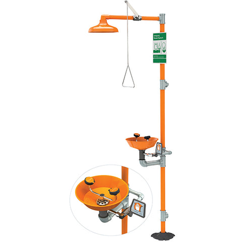 Safety Station With Eye/Face Wash – With Plastic Bowl